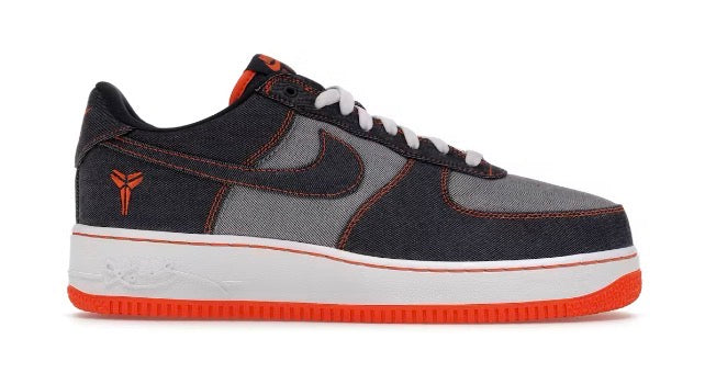 Air Force 1 kobe Bryant denim obsidian safety orange